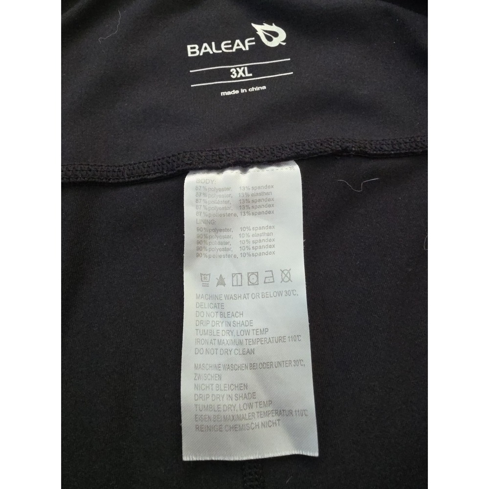 Baleaf Active 8" Bike Shorts w/pockets ~ Women's 3X ~ Black EUC - Picture 3 of 4
